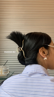 LONSLAN ACC 质感高级百搭爱心后脑勺金属银发夹抓夹