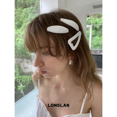 LONSLAN ACC 春夏亮面缎面高级感BB夹百搭刘海夹碎发边夹侧边发卡