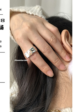 LonslanAcc透亮珍珠方形戒指