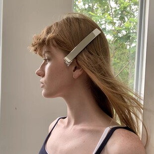 夸张一字夹韩系鸭嘴夹装 LONSLAN 银色个性 2025ss 饰发卡 ACC