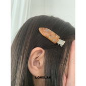 LONSLAN ACC 2025ss韩系小众复古设计波点鸭嘴夹金属边边夹