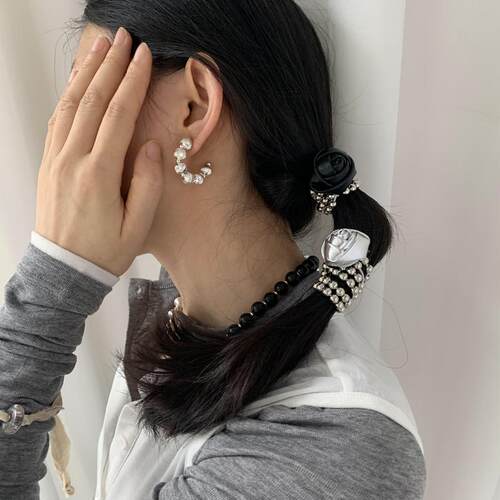 LONSLANACCINS玫瑰花朵串珠发圈