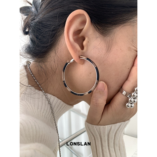 LONSLAN 2024搭配秋冬吸睛豹纹圆环大气耳饰耳环 ACC