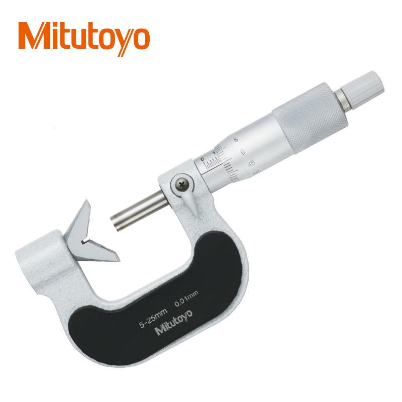 日本三丰V槽测砧千分尺114-121 5-25mm 机械式奇数沟测砧千分卡