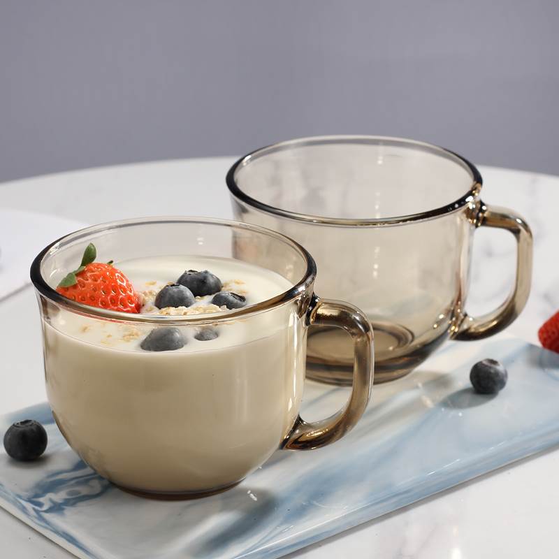 冲泡藕粉专用杯子勺子早餐杯燕麦片坚果耐高温的玻璃碗微波炉