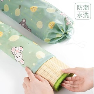 防潮防水凉席收纳袋牛津布家用直筒对折竹席套席子草席束口防尘袋