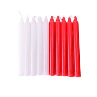 红腊烛白蜡烛家用照明停电应急防灾蜡烛白色焟烛无烟无味烛腊烛台