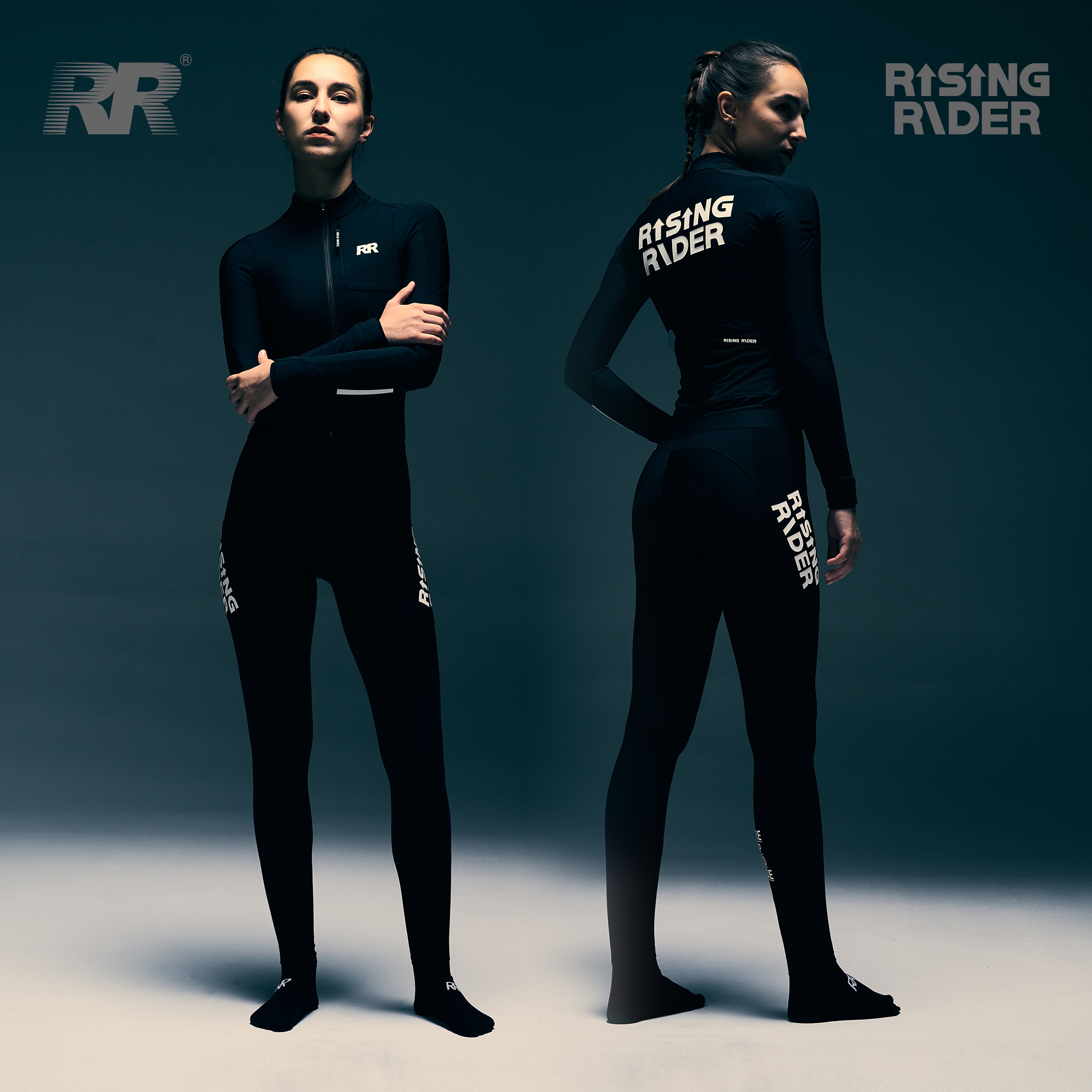RR骑行服秋冬季女款公路自行车长袖女式加绒防寒套装女士骑行上衣