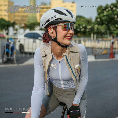 RR2025春夏新款女士四季轻薄防风防水防UV马甲公路自行车骑行服