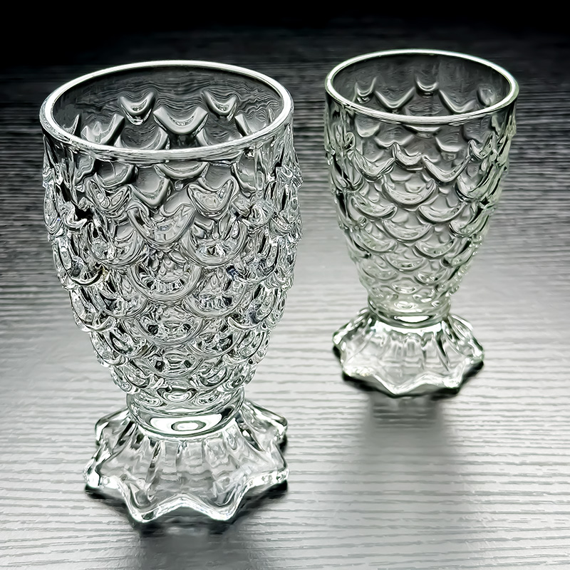 鱼鳞酒杯水晶玻璃红酒啤