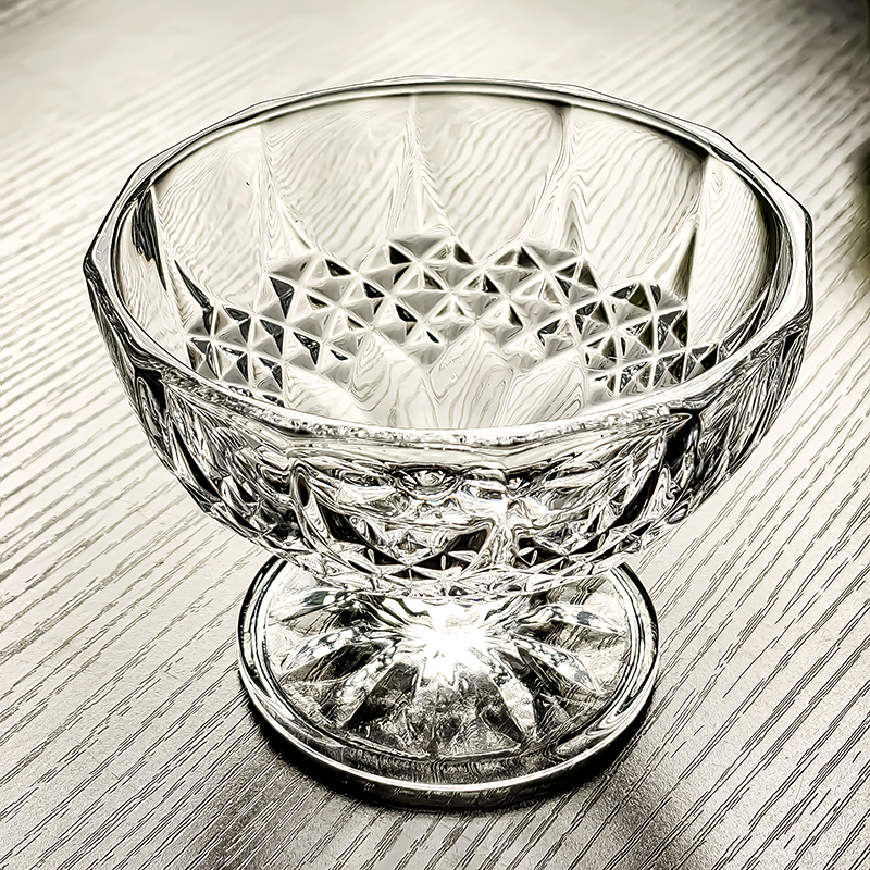 2025新款水晶玻璃杯高脚水果盘