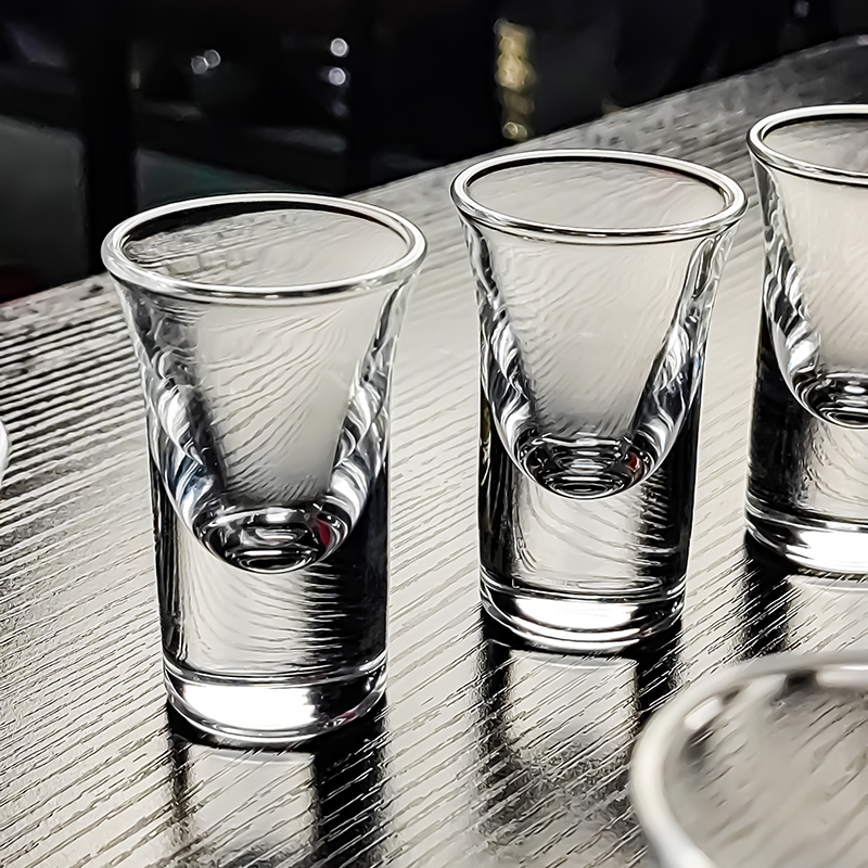 加厚水晶玻璃白酒杯小酒杯轻奢