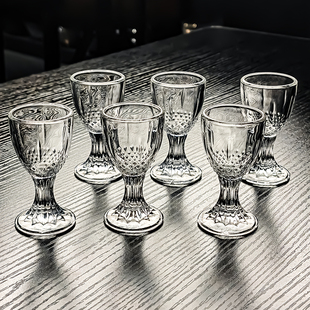 玻璃15ml老式 三钱高脚白酒杯小酒杯3钱酒盅高级感精致高端轻奢