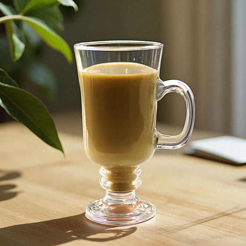 2025新款水晶玻璃高脚杯加厚咖啡果汁啤酒杯子带手柄水杯茶杯酒杯,餐饮具,柠檬杯,淘宝优惠券,粉丝福利购,淘宝优惠卷