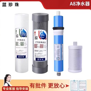 蓝珍珠沁园云之星A8净水器通用滤芯套装10寸PP棉阻垢碳5寸后置