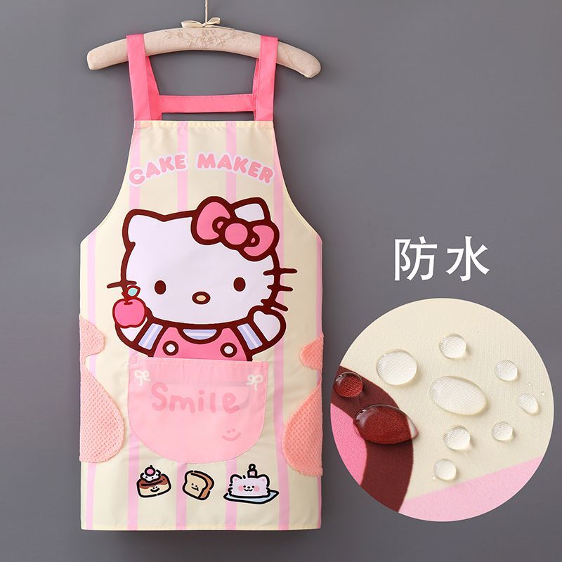 围裙新款厨房卡通成人可爱绑带家用防油做饭泼水防污工作服围腰
