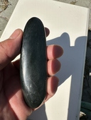 121g新疆和田黑青玉黑细籽料原石黑羊脂塔青玩料玉手把件证书保真