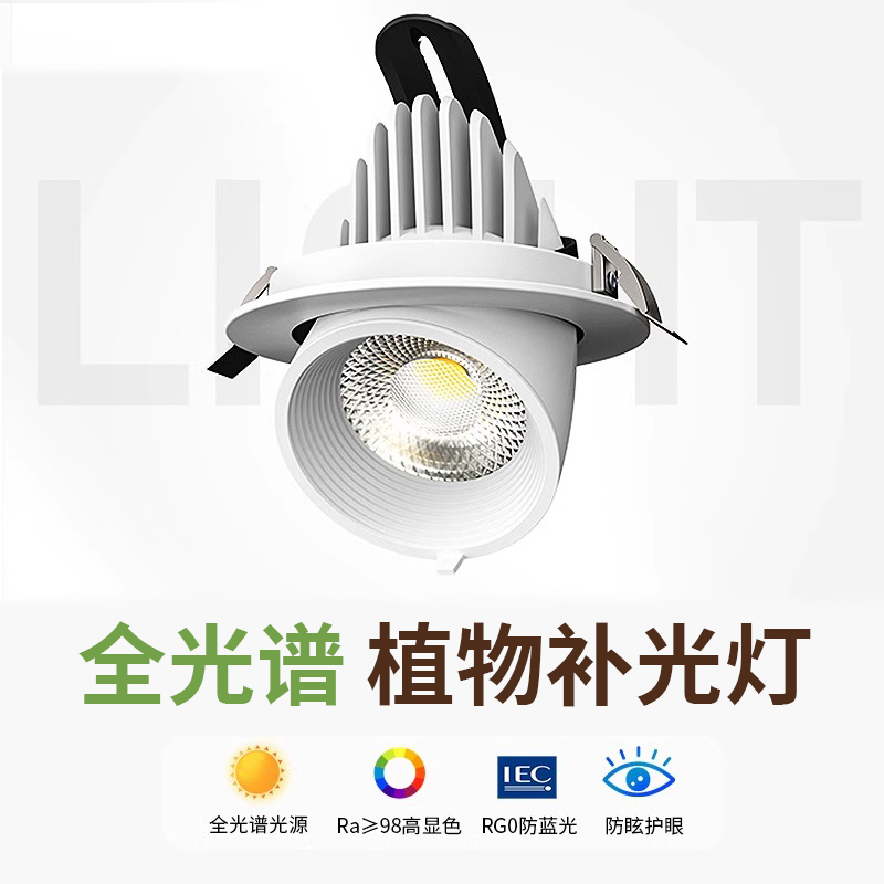 全光谱补光灯植物绿植多肉生长灯室内照明天花板灯园艺照明LED射