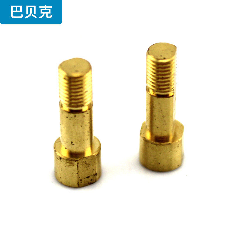 微型小铜杆 带丝铜杆铜轴接头铜螺母电机马达连接转接头 diy配件