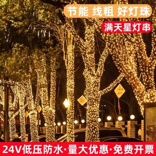 彩灯网红爆款满天星太阳能庭院装饰灯户外小区园区街道亮化氛围灯