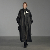 进口油蜡涂层棉 半圆原创2026春秋正反两穿风衣外套女中长款