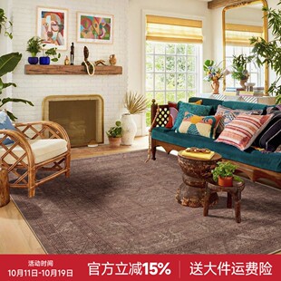 复古卧室衣帽间毯 高级轻奢客厅防水地毯北欧风格 法式 布达佩斯美式