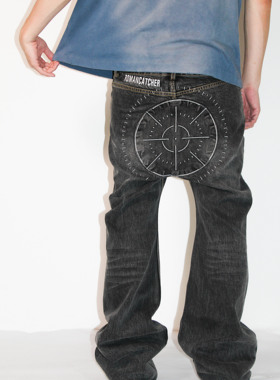 罗曼凯瑟 24SS 准心刺绣水洗做旧牛仔裤