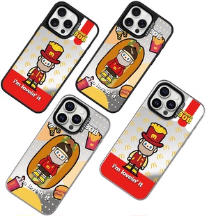 COCOTiFY镜面Farmer BOB联名M记汉堡薯条17Pro适用iPhone15ProMax苹果16Pro网红明星磁吸手机壳14防摔保护套
