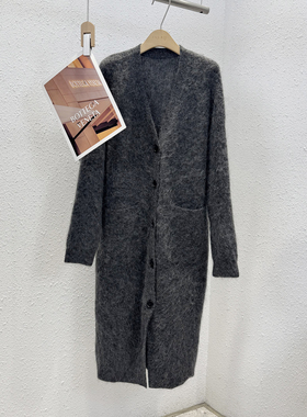 1.1 福利 HOU-73359韩版进口幼崽马海毛长款V领大开衫