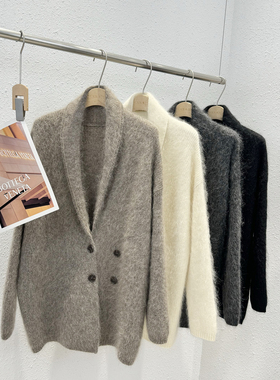 12.12 福利 GMI-25848-1韩版进口幼崽马海毛双排扣大开衫