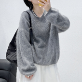 福利 79002韩版 1.29 简约百搭V领套头全羊毛拉毛衫