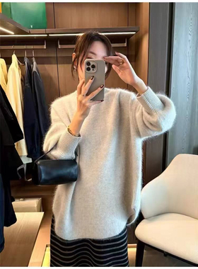12.24 福利 SYS-5199韩版高配慵懒风加厚宽松加厚长毛浣熊绒衫