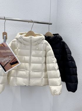 1.6 福利 MKK-5858韩版90白鸭绒拉链连帽短款排骨面包羽绒服