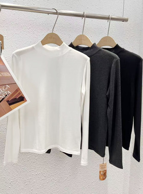 11.28 冬季新款 KDM-7716韩版高级感天丝羊毛小中领打底衫