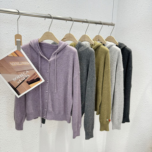 11.11 福利 BSYJ-6119韩版包扣百搭连帽浣熊绒开衫