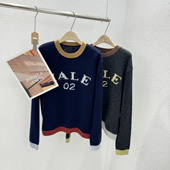 福利 CHUQ 8228韩版 1.25 字母提花圆领套头全羊毛衫