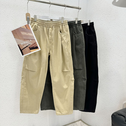 12.5 冬季新款 ZHE-0133美式抽绳松紧腰全棉男士休闲裤伞兵裤