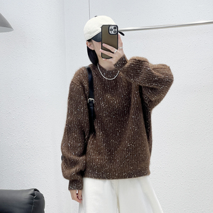 定纺珠片纱加厚圆领宽松浣熊绒衫 12.12 3379韩版 BSYJ 福利