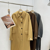 福利 24086韩版 1.25 高级感100绵羊毛长款 腰带大衣