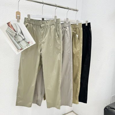 男士松紧腰锦棉速干休闲裤