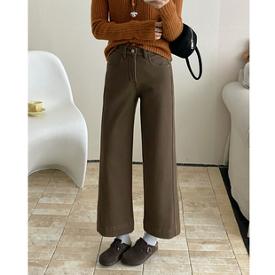 冬季 四面弹密密绒显瘦九分牛仔奶奶裤 新款 83252韩版 SUT 12.25