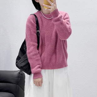 高配定制珠片纱绞花加厚浣熊绒衫 12.11 3357韩版 BSYJ 福利