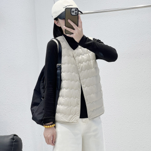 2301欧货90白鸭绒波浪绗线两穿羽绒马甲内胆 AFN 12.14 秋冬新款