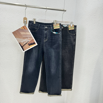 高弹柔软男士牛仔裤配腰带