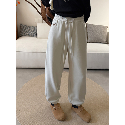 小马刺绣奥粒绒收口卫裤