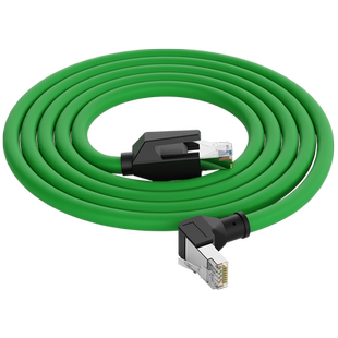 工业网线90度弯头跳线伺服Profinet/EtherCat超六类PLC千兆双屏蔽