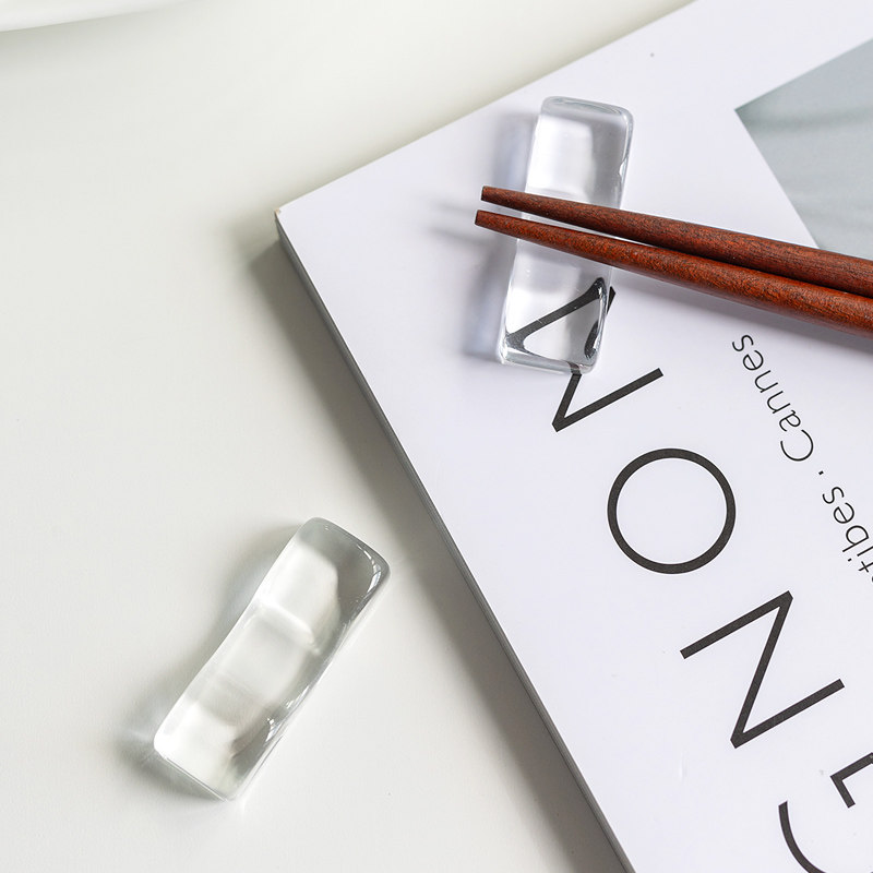 创意玻璃筷子架可爱透明筷托手工筷枕桌面摆件笔架书房笔搁纸镇,餐饮具,筷子架,淘宝优惠券,粉丝福利购,淘宝优惠卷