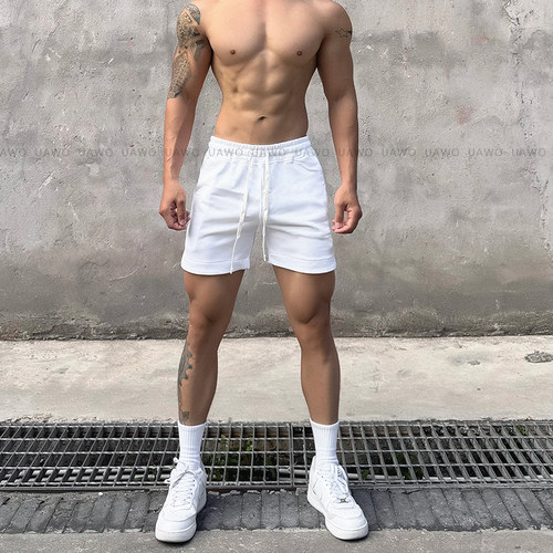 uawo夏季弹力棉美式运动四分裤