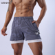 内衬短裤 男迷彩拼花运动休闲跑步健身潮流时尚 三分裤 uawo夏季 男士