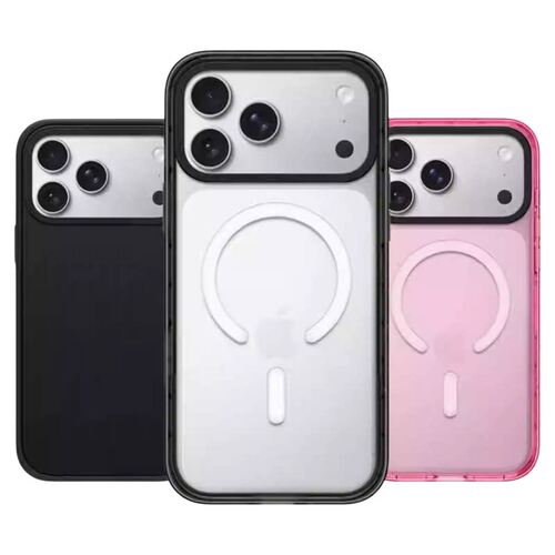 亚克力透明磁吸Magsafe镜面简约纯色苹果15promax手机壳适用iPhone14pro新款16pro/13/17promax/14plus保护套